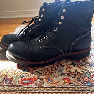 Iron Ranger Black Leather Combat Boots